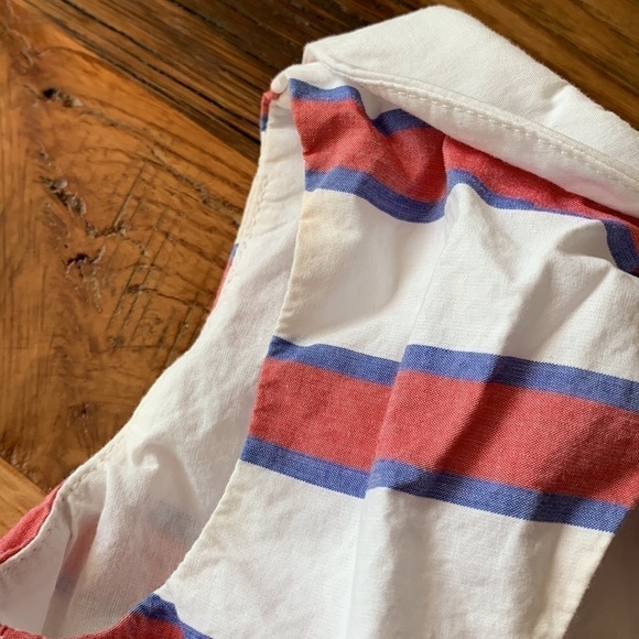 Janie and Jack Red and Blue Pleated Sundress - Picture 8 of 9